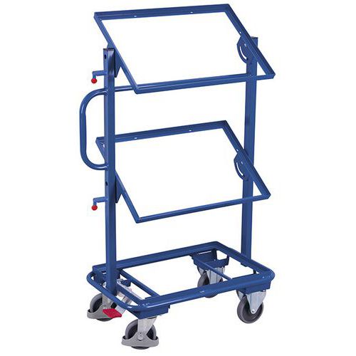 Wagen voor Euronorm-bakken - 610 x 410 mm - Draagvermogen 200 kg Wagen voor Euronorm-bakken - 610 x 410 mm - Draagvermogen 200 kg