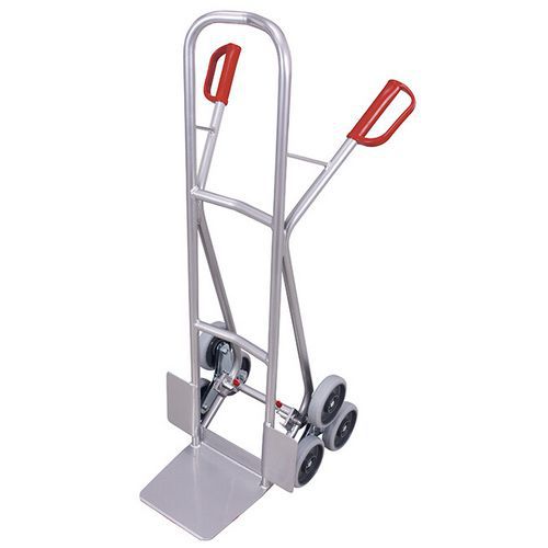 Trappensteekwagen aluminium met 2 driearmige wielset Trappensteekwagen aluminium met 2 driearmige wielset