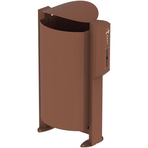 Corbeille sur pied avec distributeur de sac canins - Rossignol Pro