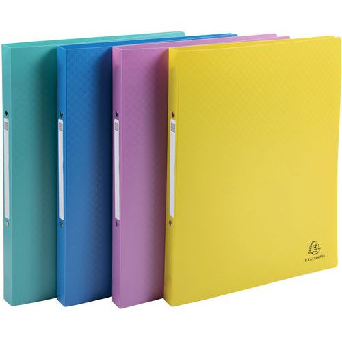 Classeur à 2 anneaux en polypropylène x20 assortis - Exacompta Classeur à 2 anneaux en polypropylène x20 assortis - Exacompta