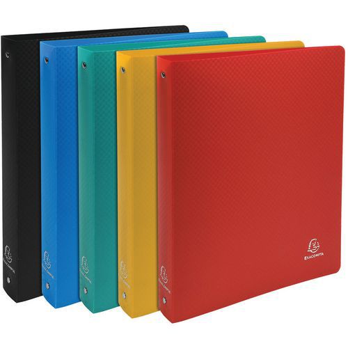 Classeur à 4 anneaux en polypropylène Opak x20 assortis - Exacompta Classeur à 4 anneaux en polypropylène Opak x20 assortis - Exacompta