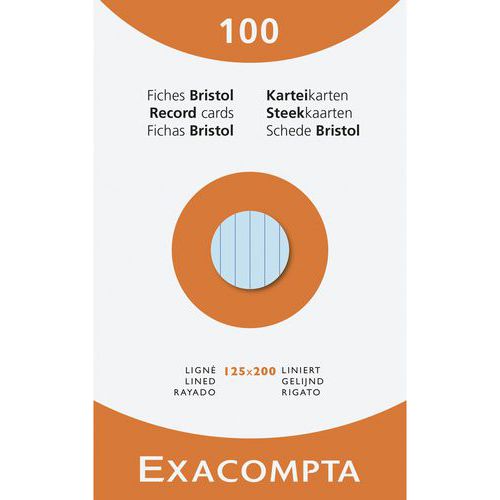Steekkaart gelijnd - 12 stuks assorti - Exacompta Steekkaart gelijnd - 12 stuks assorti - Exacompta