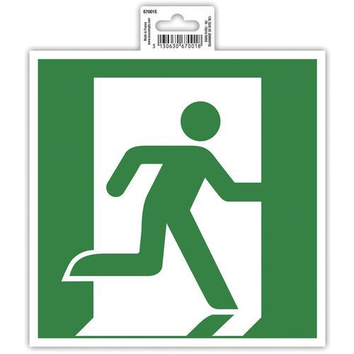 Paneel zelfklevend Evacuatie rechts 20 cm groen - Exacompta Paneel zelfklevend Evacuatie rechts 20 cm groen - Exacompta