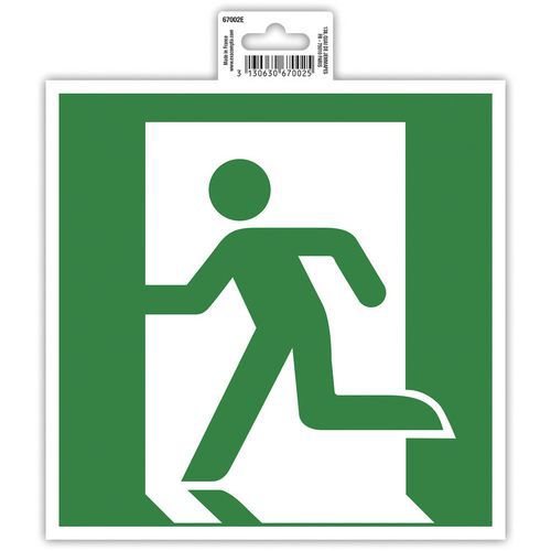 Panneau adhésif évacuation gauche 20cm vert - Exacompta Panneau adhésif évacuation gauche 20cm vert - Exacompta