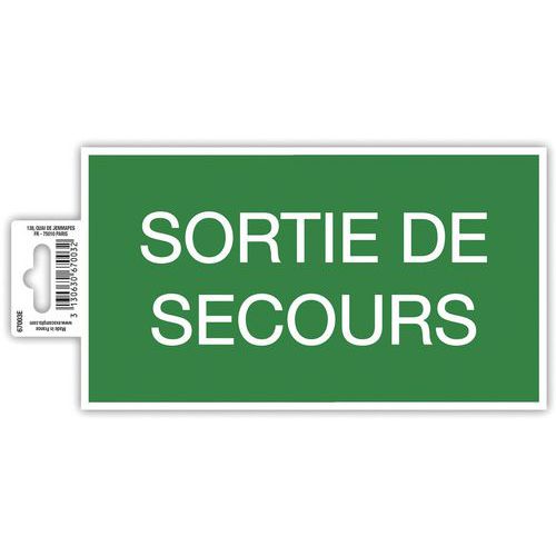 Panneau adhésif issue de secours - Exacompta Panneau adhésif issue de secours - Exacompta