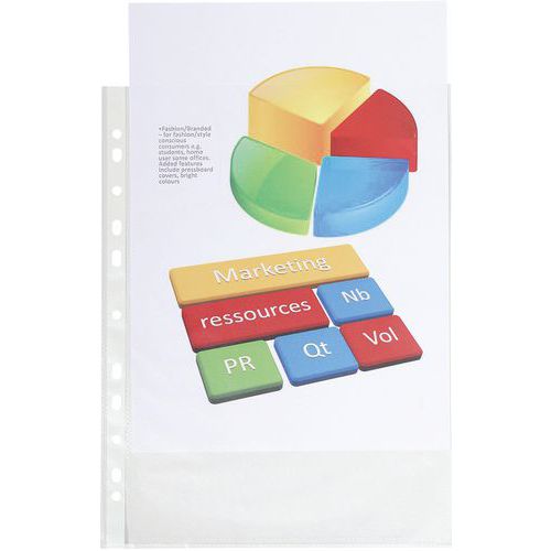 Sachet de 50 pochettes perforées polypropylène lot de 20 - Exacompta Sachet de 50 pochettes perforées polypropylène lot de 20 - Exacompta