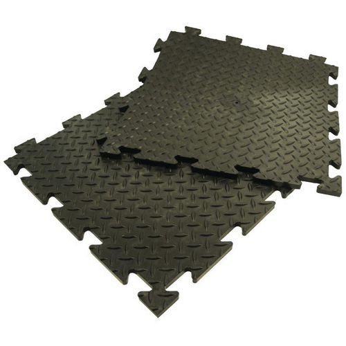 Lot de 16 dalles PVC antidérapantes en tôle larmée - Plastex Chex Lot de 16 dalles PVC antidérapantes en tôle larmée - Plastex Chex