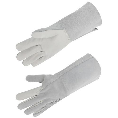 Gants soudeur paume fleur de bovin - Manchette croute cuir - Prosur Gants soudeur paume fleur de bovin - Manchette croute cuir - Prosur