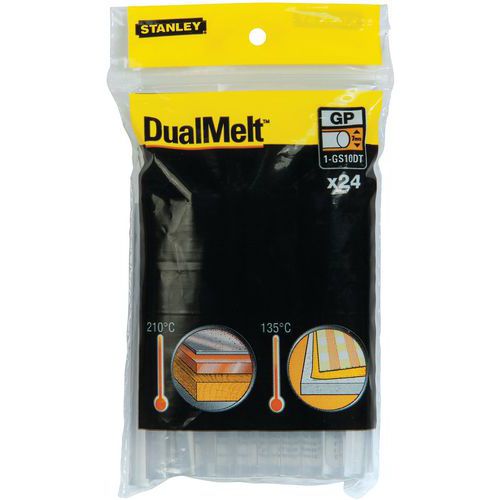 Lijmstick DualMelt ø 7 mm - 100 mm - zak van 24 - Stanley