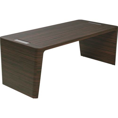 Directiebureau recht met houtfineer X10-serie - 210 cm - Quadrifoglio Directiebureau recht met houtfineer X10-serie - 210 cm - Quadrifoglio