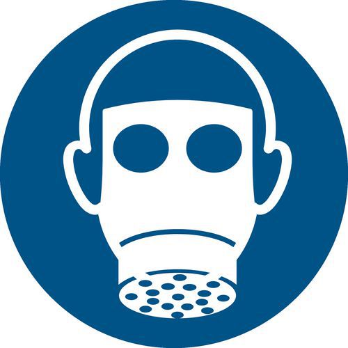 Pictogram Ademhalingsbescherming verplicht Pictogram Ademhalingsbescherming verplicht