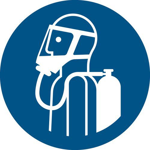 Pictogram Ademhalingstoestel verplicht Pictogram Ademhalingstoestel verplicht