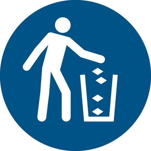 Pictogram Gebruik vuilnisbak Pictogram Gebruik vuilnisbak