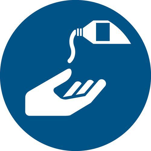 Pictogram Handen ontsmetten verplicht Pictogram Handen ontsmetten verplicht