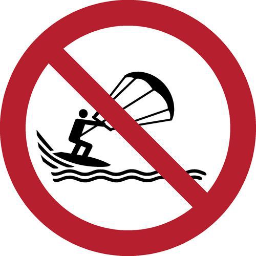 Pictogram Kitesurfen verboden Pictogram Kitesurfen verboden