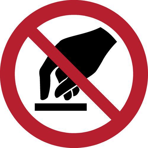 Pictogram Niet aanraken Pictogram Niet aanraken