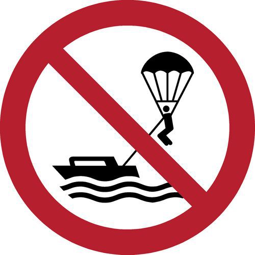 Pictogram Parasailing verboden Pictogram Parasailing verboden