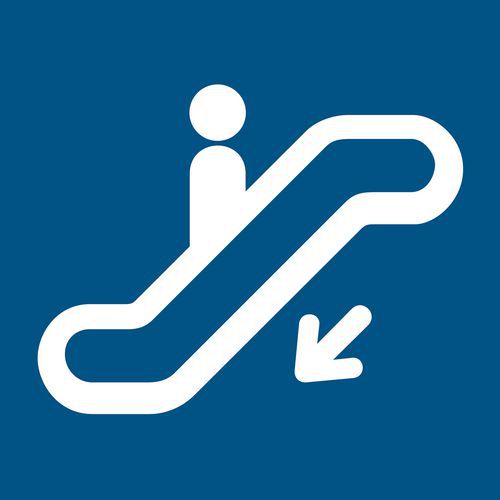 Pictogram Roltrap omlaag Pictogram Roltrap omlaag