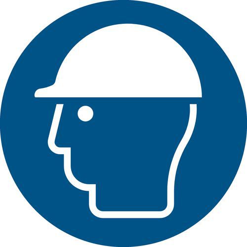 Pictogram Veiligheidshelm verplicht Pictogram Veiligheidshelm verplicht