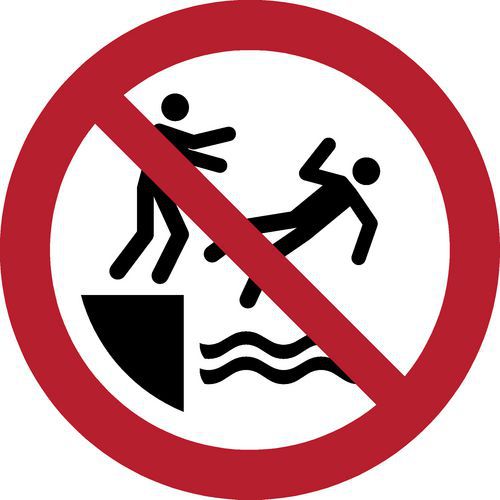 Pictogram Verboden in water duwen Pictogram Verboden in water duwen