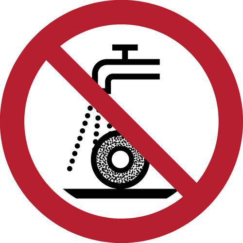 Pictogram Verboden nat te slijpen Pictogram Verboden nat te slijpen