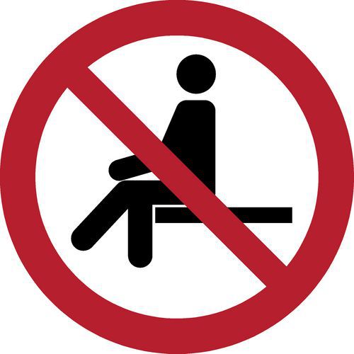 Pictogram Verboden plaats te nemen Pictogram Verboden plaats te nemen