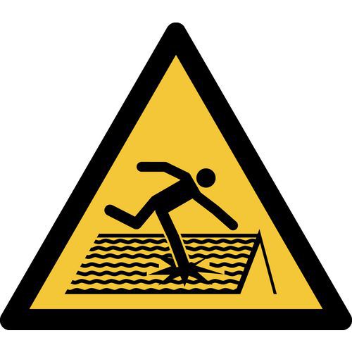 Pictogram Waarschuwing: breekbaar dak Pictogram Waarschuwing: breekbaar dak