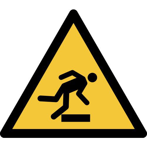 Pictogram Waarschuwing: struikelgevaar Pictogram Waarschuwing: struikelgevaar