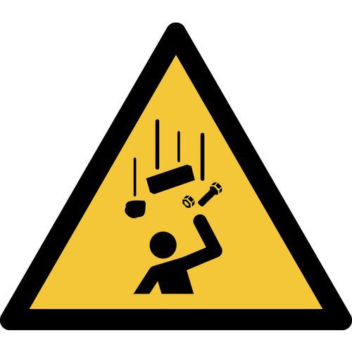 Pictogram Waarschuwing: vallende voorwerpen Pictogram Waarschuwing: vallende voorwerpen