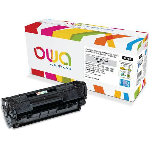 Toner refurbished HP Q2612A - CANON 703 Jumbo - OWA Toner refurbished HP Q2612A - CANON 703 Jumbo - OWA