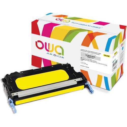 Toner refurbished HP Q7582A - CANON 711Y - OWA Toner refurbished HP Q7582A - CANON 711Y - OWA