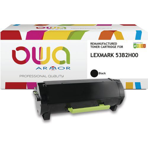 Toner refurbished LEXMARK 53B2H00 - OWA Toner refurbished LEXMARK 53B2H00 - OWA