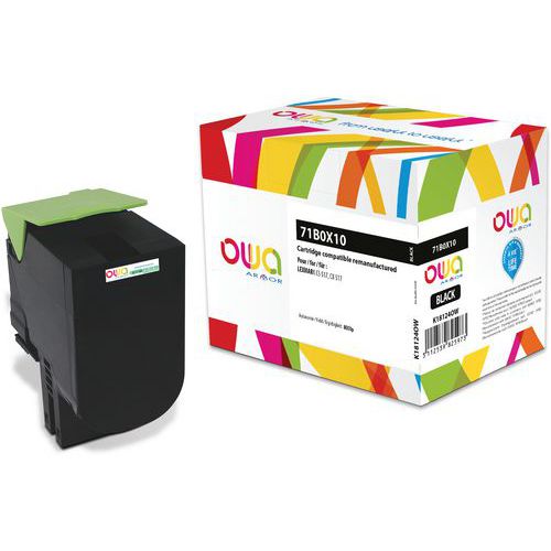 Toner remanufacturé LEXMARK 71B0H10 - 71B0010 - OWA Toner remanufacturé LEXMARK 71B0H10 - 71B0010 - OWA