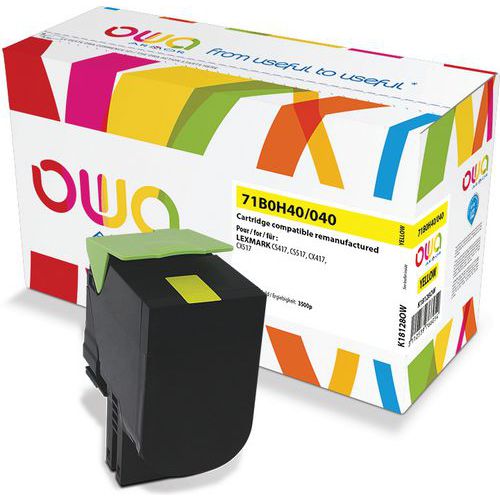 Toner refurbished LEXMARK 71B0H40 - 71B0040 - OWA Toner refurbished LEXMARK 71B0H40 - 71B0040 - OWA
