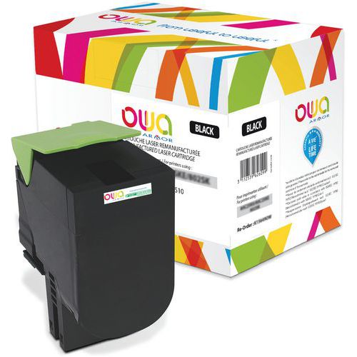 Toner refurbished LEXMARK 80C2HKE - 80C2HK0 - OWA Toner refurbished LEXMARK 80C2HKE - 80C2HK0 - OWA