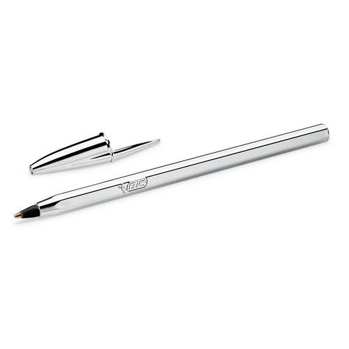 Stylo-Bille Cristal Original Shin Argent encre noire - BIC Stylo-Bille Cristal Original Shin Argent encre noire - BIC