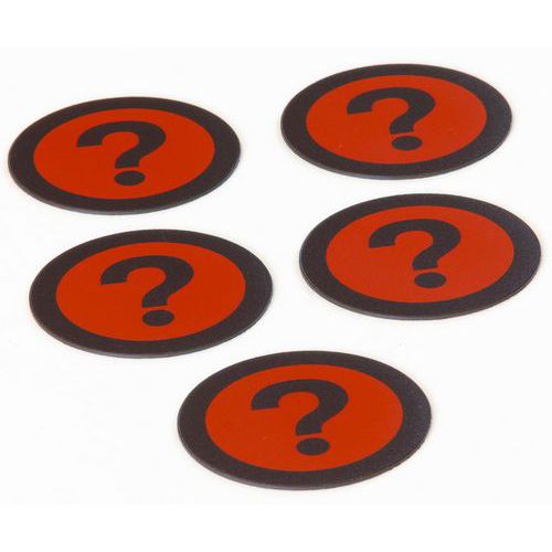 Impressiemagneetfolie 'Vraagteken', rood, set van 5 - Smit Visual Impressiemagneetfolie 'Vraagteken', rood, set van 5 - Smit Visual