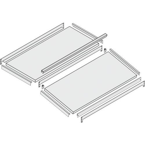 Extra legbord -achter recht, voor schuin- BxH 1000x400 mm. Extra legbord -achter recht, voor schuin- BxH 1000x400 mm.