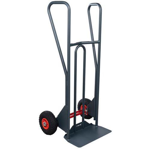 Ergonomische steekwagen 350 kg met kantelhulp - gesloten handgreep - pneumatisch wiel Ergonomische steekwagen 350 kg met kantelhulp - gesloten handgreep - pneumatisch wiel
