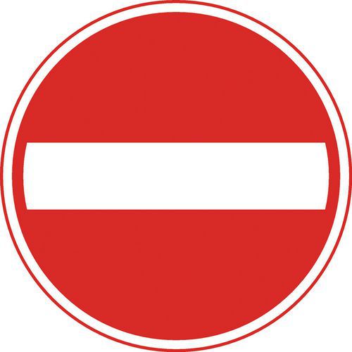 Verbodsbord - C2 - Eenrichtingsweg in deze richting gesloten Verbodsbord - C2 - Eenrichtingsweg in deze richting gesloten