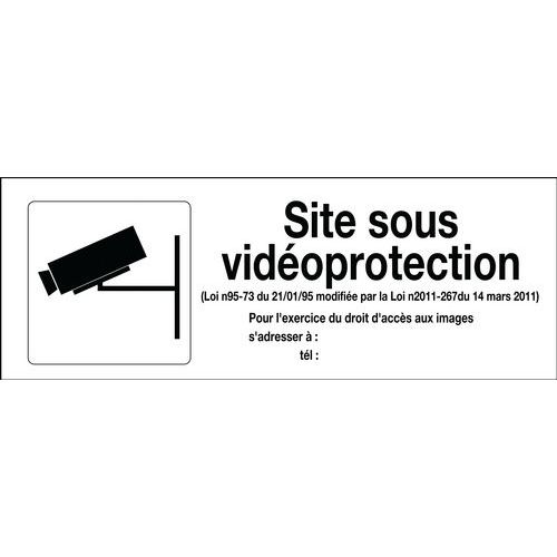 Panneau de signalisation réglementaire - Site sous vidéoprotection- Rigide Panneau de signalisation réglementaire - Site sous vidéoprotection- Rigide