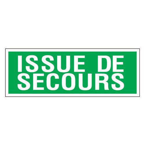 Panneau d'évacuation-secours - Issue de secours - Adhésif Panneau d'évacuation-secours - Issue de secours - Adhésif