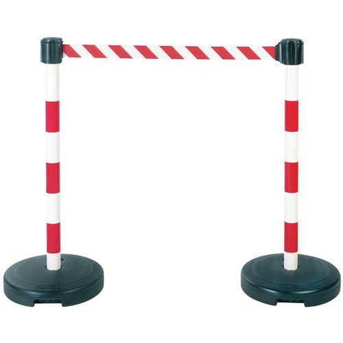 Set van 2 palen met band op sokkel - Te verzwaren - Novap Set van 2 palen met band op sokkel - Te verzwaren - Novap