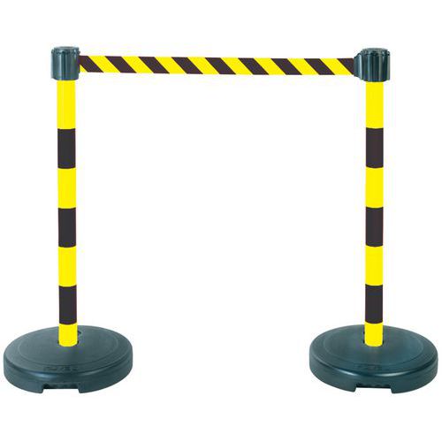 Set van 2 palen met band op sokkel - Te verzwaren - Novap Set van 2 palen met band op sokkel - Te verzwaren - Novap