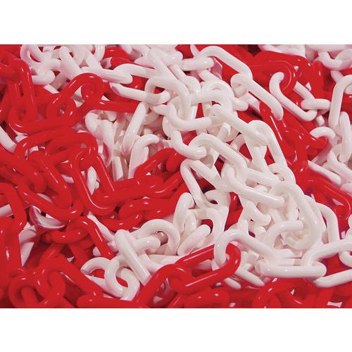 Chaîne plastique éco en sac - Rouge/Blanc Chaîne plastique éco en sac - Rouge/Blanc