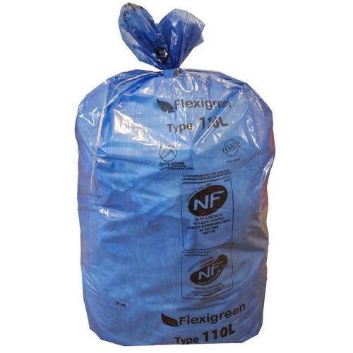 Sac poubelle - Déchets papiers - 110L - Bleu Sac poubelle - Déchets papiers - 110L - Bleu