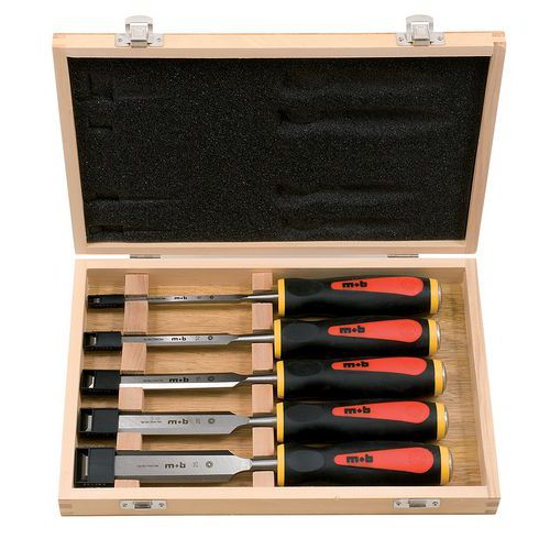 Coffret 5 ciseaux de sculpteur tri-matière Coffret 5 ciseaux de sculpteur tri-matière