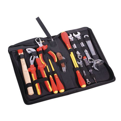 Trousse textile électricien garnie 17 pièces Trousse textile électricien garnie 17 pièces