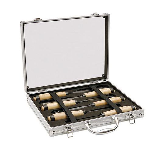 Mallette alu de 6 ciseaux bois de sculpteur Mallette alu de 6 ciseaux bois de sculpteur