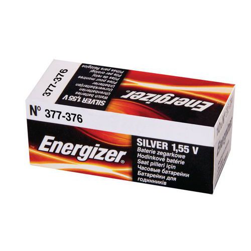 Pile oxyde d'argent pour montre - 376 - 377 - Energizer Pile oxyde d'argent pour montre - 376 - 377 - Energizer